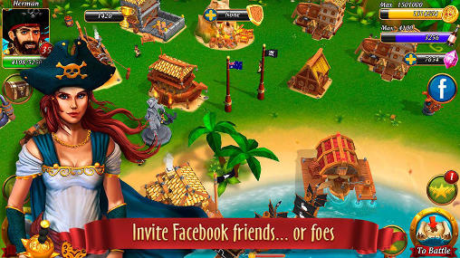 Pirate battles: Corsairs bay - Android game screenshots.