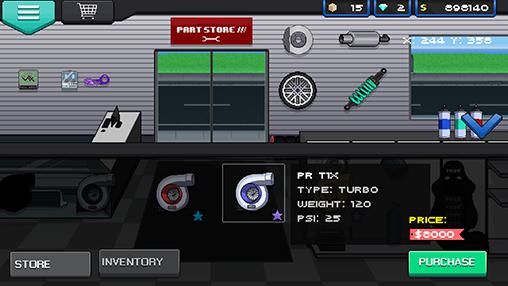 Pixel car racer - Android game screenshots.