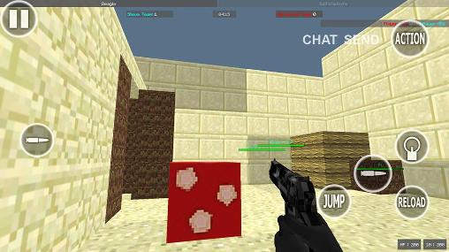 Pixel combat multiplayer HD - Android game screenshots.