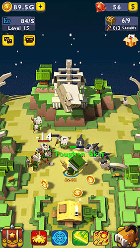 Gameplay of the Pixel guardians: 3D pixel for Android phone or tablet.