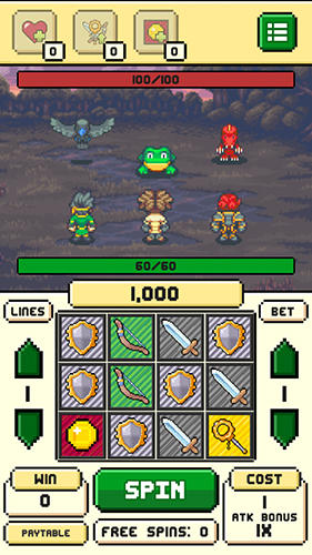 Pixel monsters: Slots - Android game screenshots.
