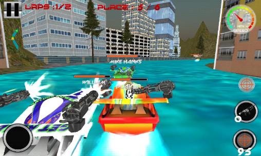 Power boat: War race 3D - Android game screenshots.
