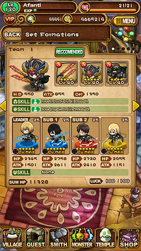Puzzle monster quest: Attack on titan - Android game screenshots.