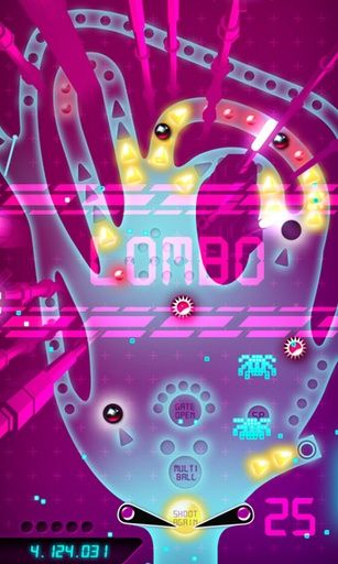 Quantic pinball - Android game screenshots.
