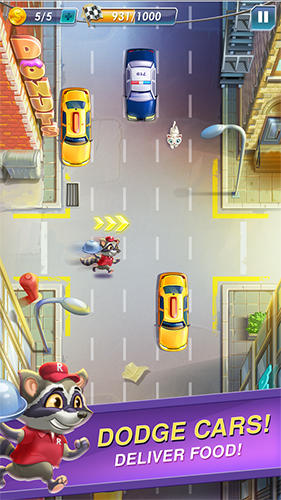 Raccoon pizza rush - Android game screenshots.