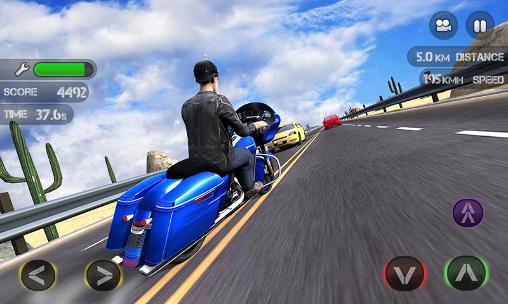 Race the traffic moto - Android game screenshots.