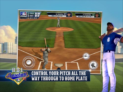 Gameplay of the R.B.I. Baseball 14 for Android phone or tablet.
