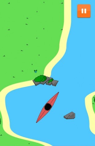 Red kayak. Kayaking - Android game screenshots.