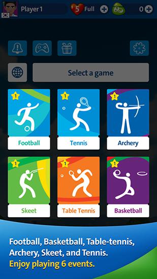 Gameplay of the Rio 2016: Olympic games. Official mobile game for Android phone or tablet.