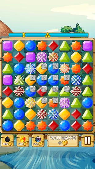 River jewels: Match 3 puzzle - Android game screenshots.