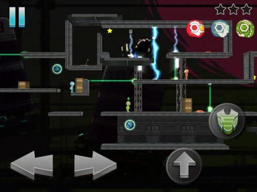 Gameplay of the Robot bros deluxe for Android phone or tablet.