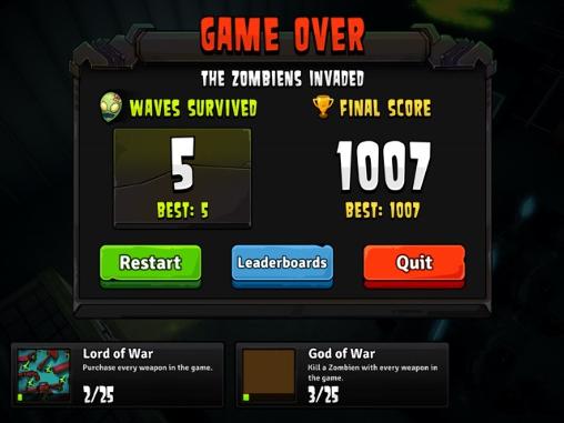 Rooster teeth vs. zombiens - Android game screenshots.