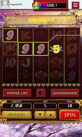 Samurai's way slots - Android game screenshots.