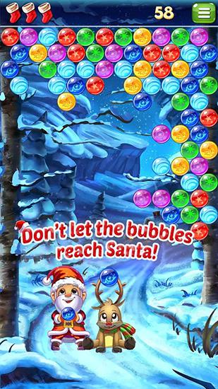 Santa pop: Bubble shooter - Android game screenshots.