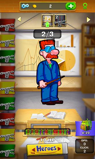 School clicker: Click the teacher! - Android game screenshots.