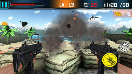 Shoot war: Gun fire defense - Android game screenshots.