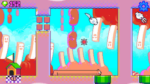 Silly sausage in meat land - Android game screenshots.