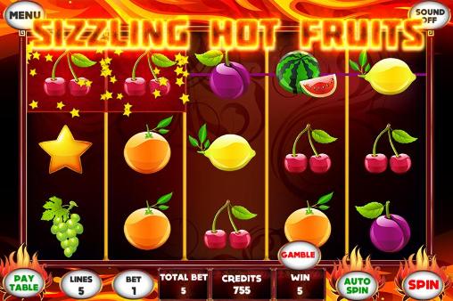Sizzling hot fruits slot - Android game screenshots.
