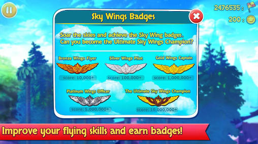 Sky wings - Android game screenshots.
