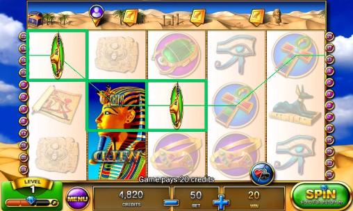 Slots: Pharaoh's fire - Android game screenshots.