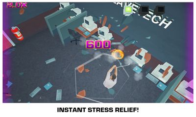 Gameplay of the Smash the Office - Stress Fix! for Android phone or tablet.