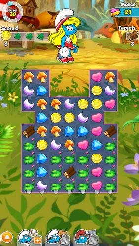 Smurfette's magic match - Android game screenshots.