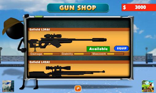 Sniper: Assassin 3D Stickman - Android game screenshots.