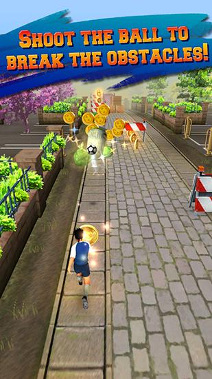 Soccer runner: Football rush - Android game screenshots.