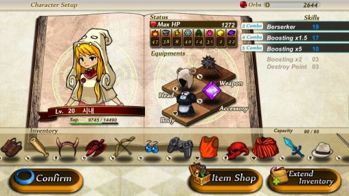 Gameplay of the Sorceress of fortune for Android phone or tablet.