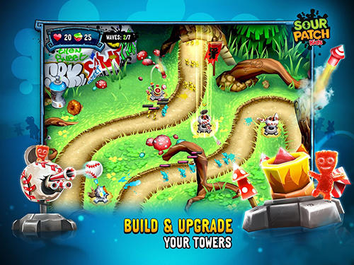 Sour patch kids: Candy defense - Android game screenshots.