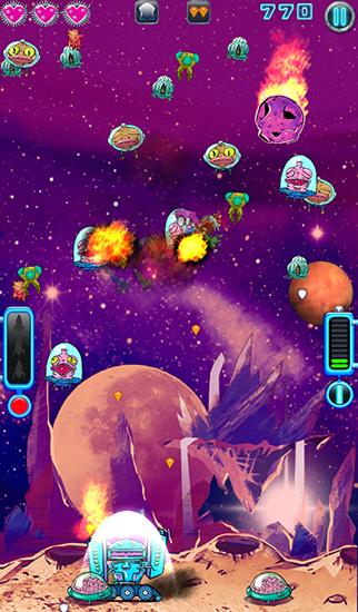 Space brain defence - Android game screenshots.