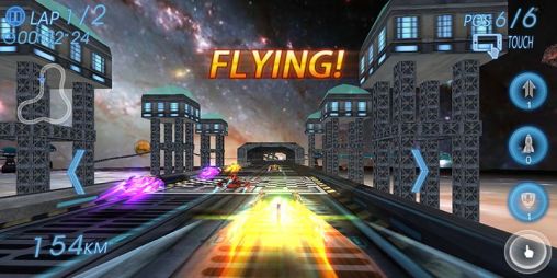 Gameplay of the Space racing 3D for Android phone or tablet.