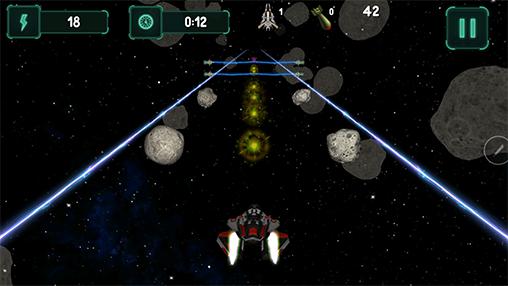 Gameplay of the Space rush 3D for Android phone or tablet.