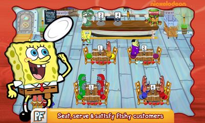 Gameplay of the SpongeBob Diner Dash for Android phone or tablet.
