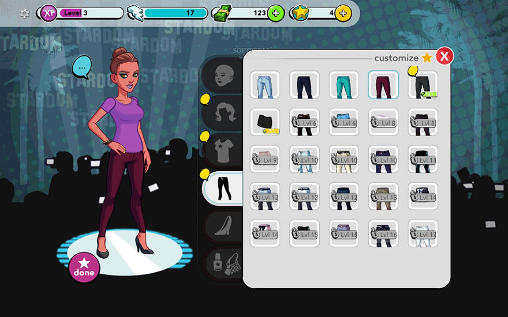 Stardom: Hollywood - Android game screenshots.