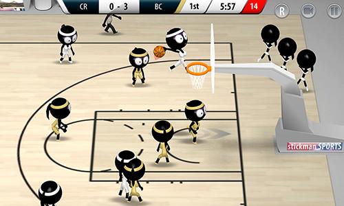 Gameplay of the Stickman basketball 2017 for Android phone or tablet.