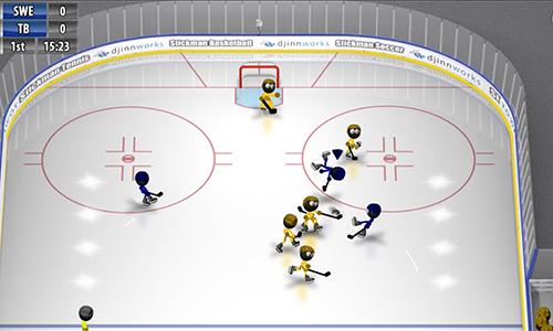 Stickman ice hockey - Android game screenshots.