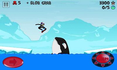 Gameplay of the Stickman Snowboarder for Android phone or tablet.
