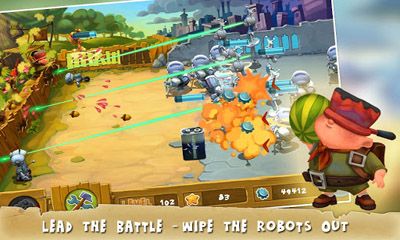 Gameplay of the Stop The Robots for Android phone or tablet.