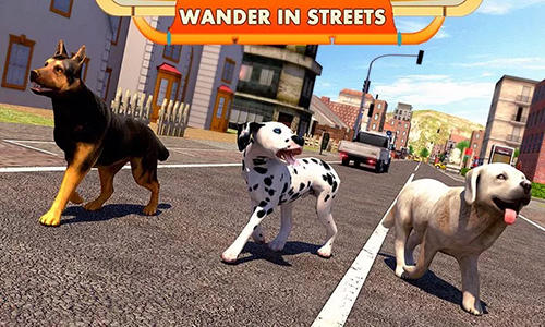 Street dog simulator 3D - Android game screenshots.