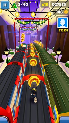 Gameplay of the Subway surfers: World tour London for Android phone or tablet.