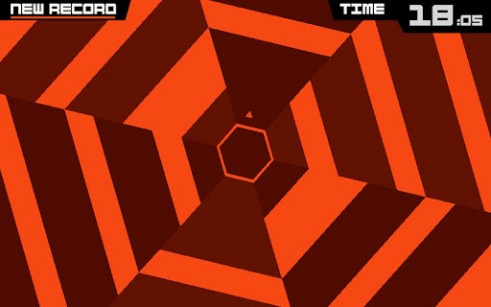 Super hexagon - Android game screenshots.