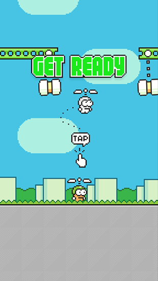Swing copters - Android game screenshots.