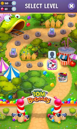 Talking Tom's bubbles - Android game screenshots.