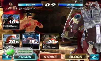 Tekken Card Tournament - Android game screenshots.