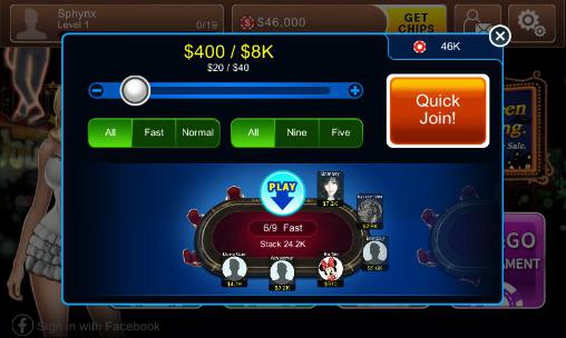 Texas holdem: Dinger poker - Android game screenshots.