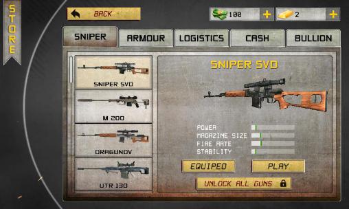 The mission: Sniper - Android game screenshots.