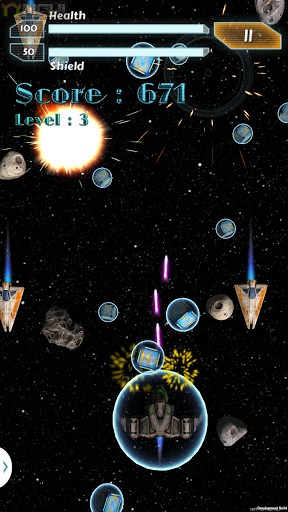 The space war - Android game screenshots.