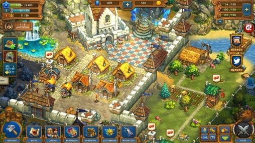 The tribez and castlez - Android game screenshots.