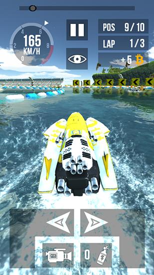 Thumb boat racing HD - Android game screenshots.